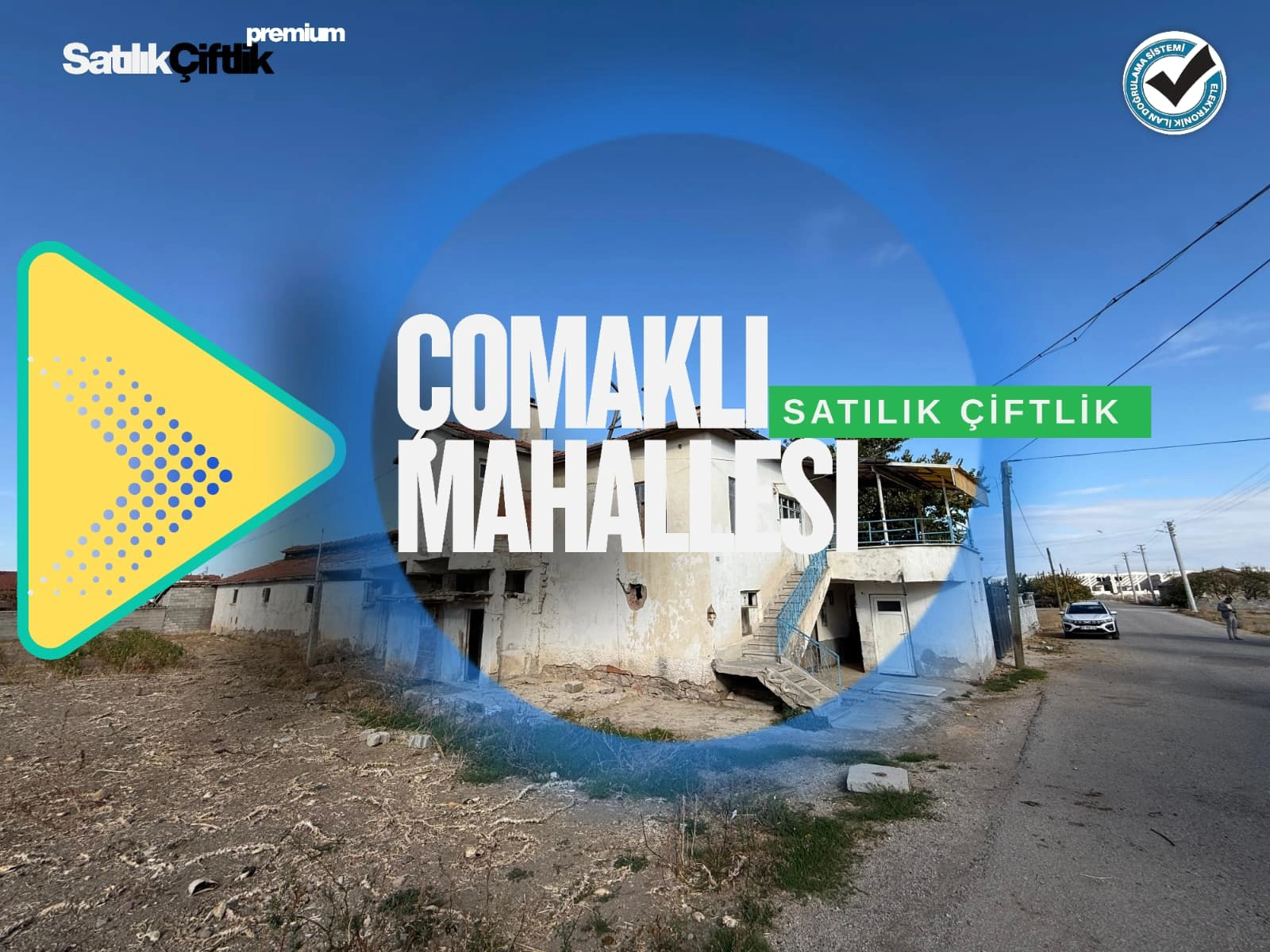 KONYA MERAM ÇOMAKLI MAHALLESİ SATILIK ÇİFLİK ARAZİSİ!